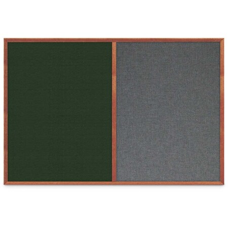 United Visual Products Slim Style Indoor Enclosed Corkboard, 30 UV503SC-WHITE-MEDGRY